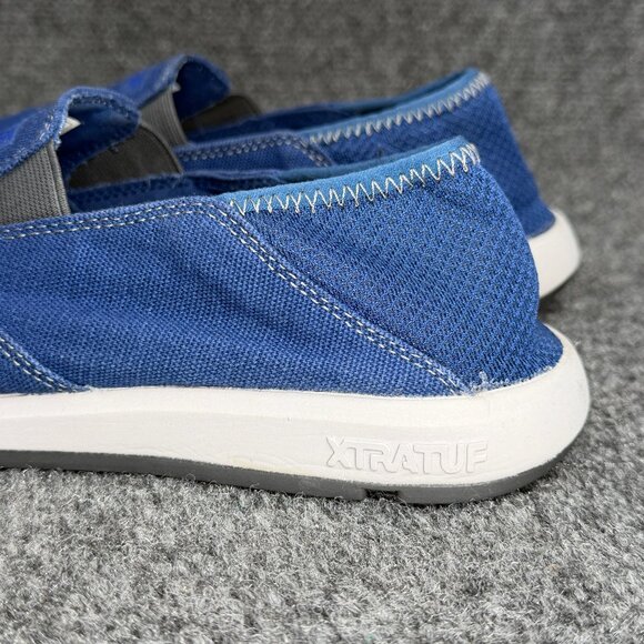 XtraTuf YellowTail Slip On‎ Deck Shoes Men\'s Size 8 Blue Canvas Convertible Heel main image 4